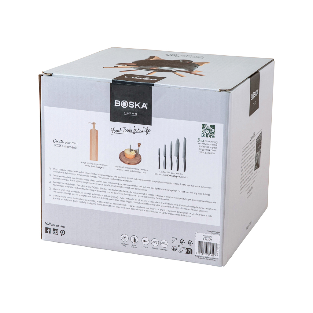 Set fondue eléctrica para fiestas BOSKA 2,3 L (tipo F UE) - Otros accesorios cocina - Regalo Promocional Personalizado - imagen 29