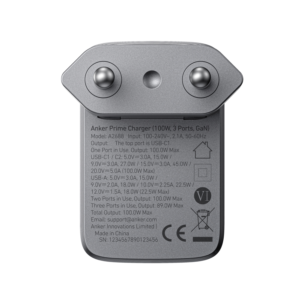 Cargador Anker Prime 100W, 3 puertos y GaN - Tecnología - Regalo Promocional Personalizado - imagen 4