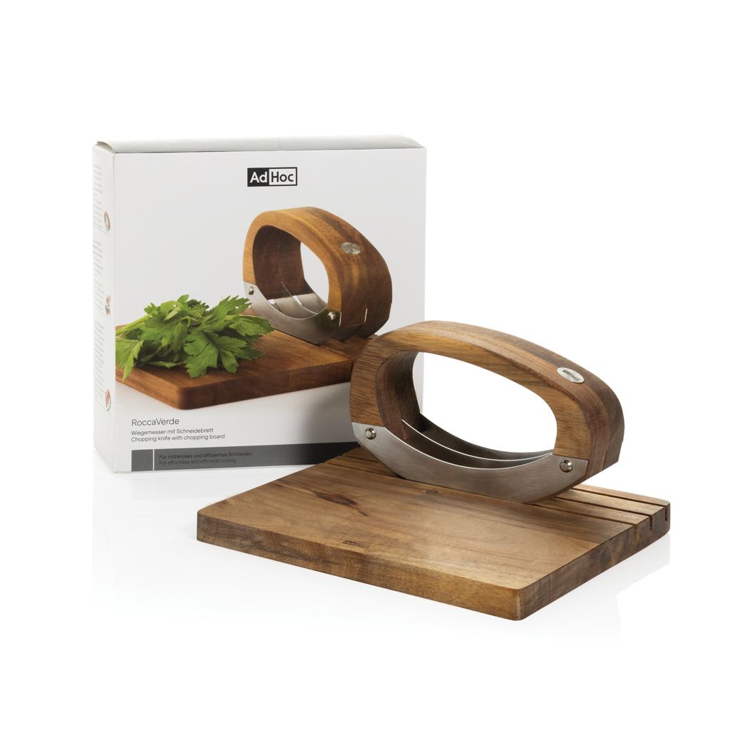 Cuchillo para picar AdHoc RoccaVerde con tabla de cortar - Otros accesorios cocina - Regalo Promocional Personalizado - imagen 3