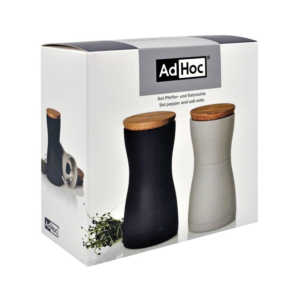 Set de molinillos dobles de sal y pimienta AdHoc - Otros accesorios cocina - Regalo Promocional Personalizado - imagen 3