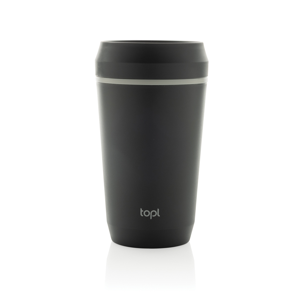 Vaso de plástico reciclado Topl To Go con tapa patentada 360 - Tazas y vasos personalizados - Regalo Promocional Personalizado - imagen 2