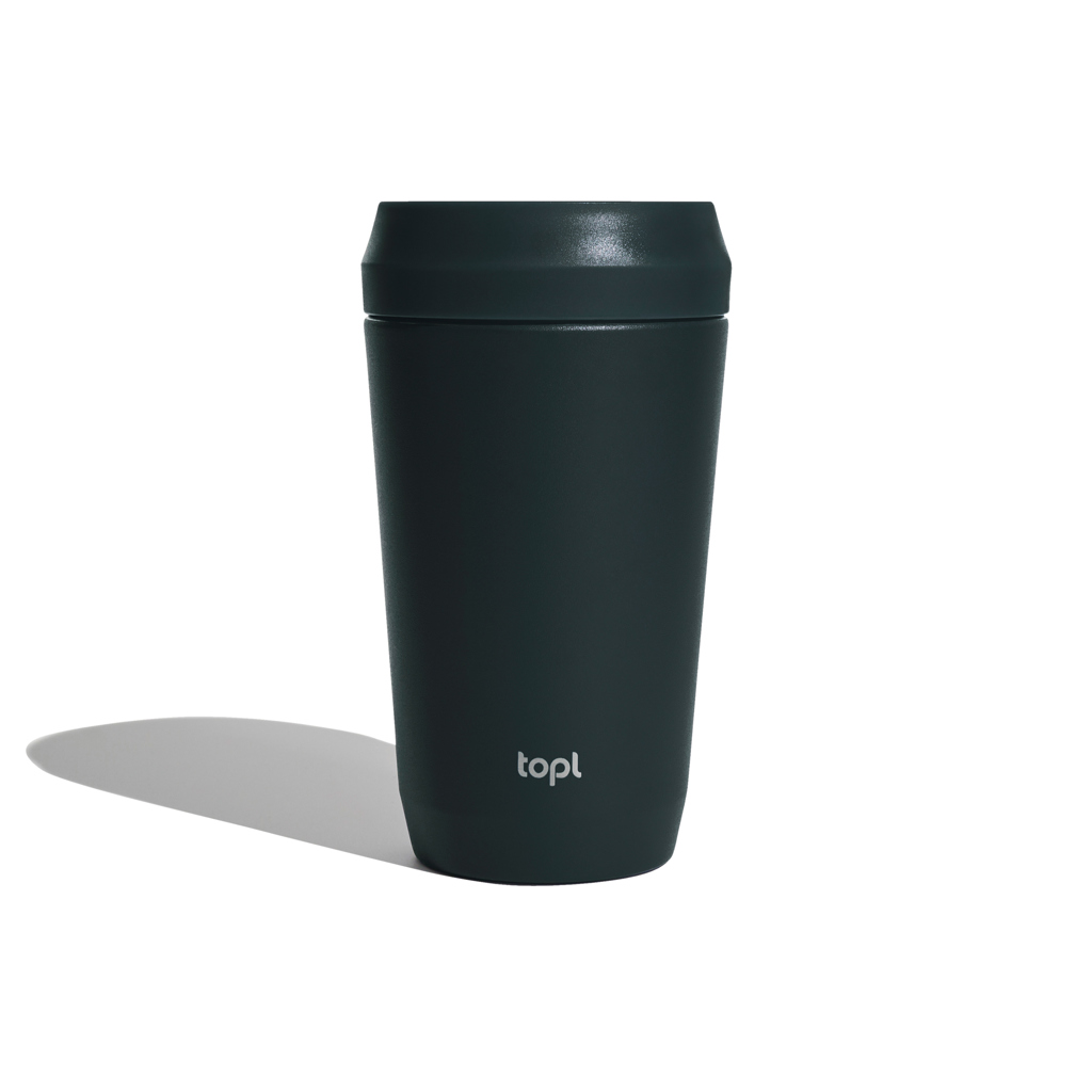 Taza personalizada Topl To Go de acero reciclado con tapa patentada - Termos personalizados - Regalo Promocional Personalizado - vista alternativa