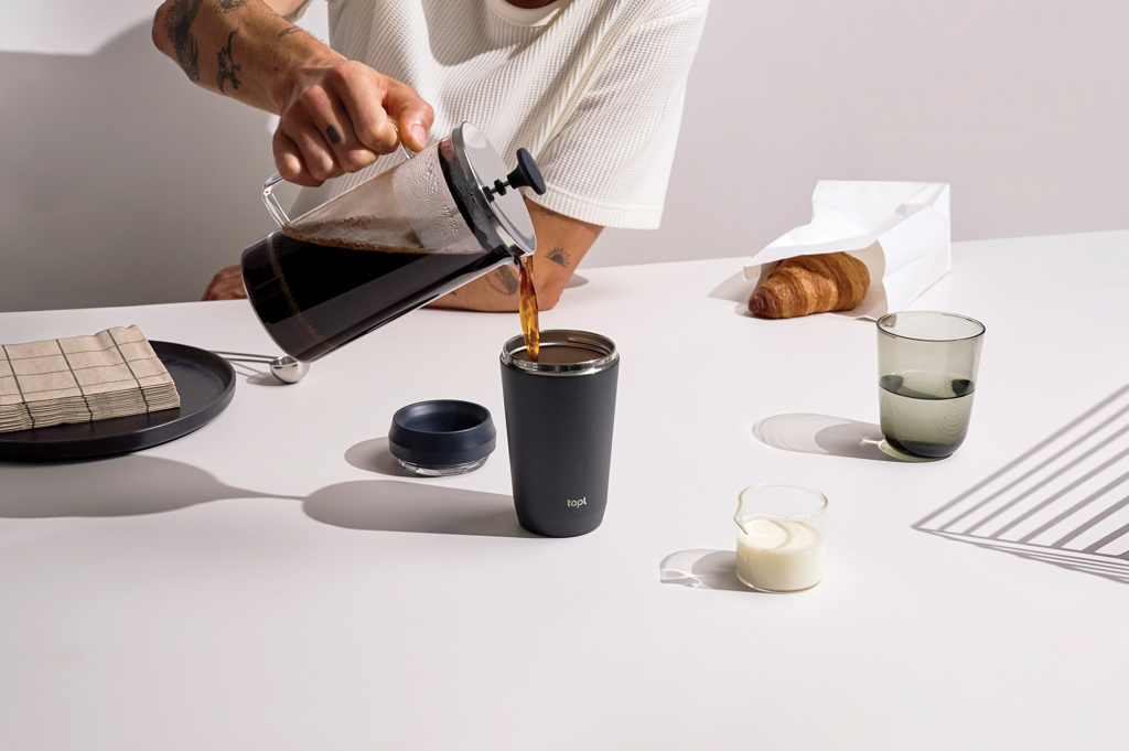 Taza personalizada Topl To Go de acero reciclado con tapa patentada - Termos personalizados - Regalo Promocional Personalizado - imagen 6