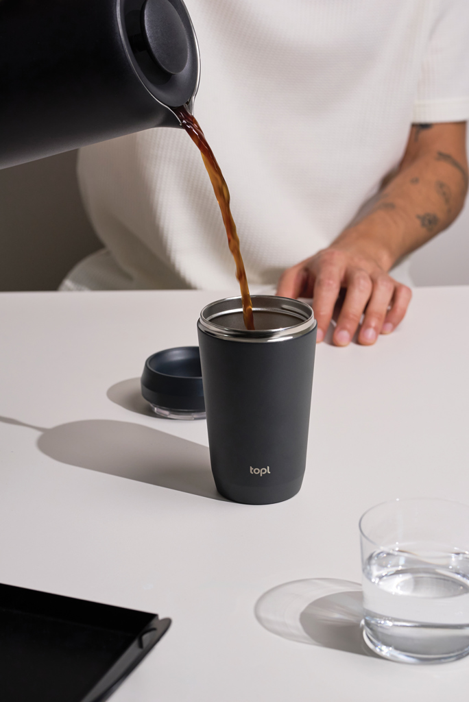 Taza personalizada Topl To Go de acero reciclado con tapa patentada - Termos personalizados - Regalo Promocional Personalizado - imagen 7