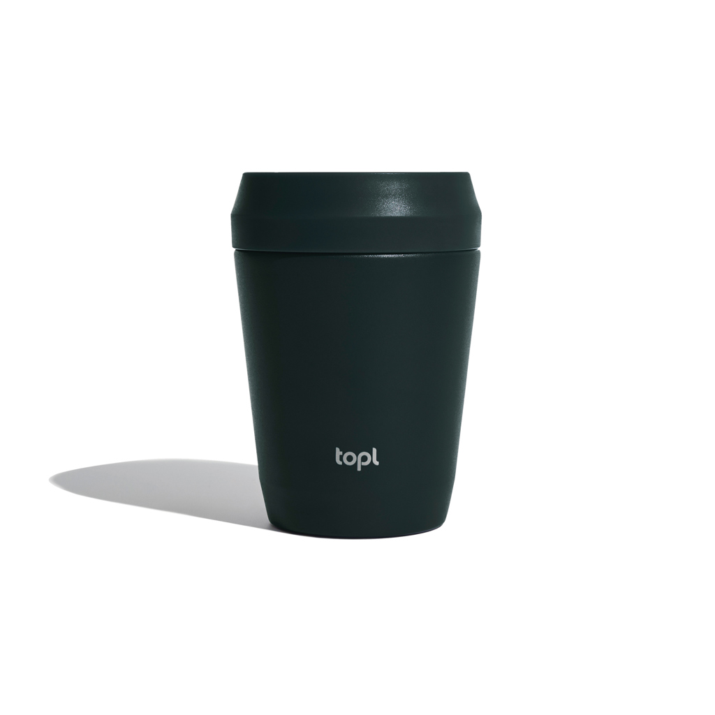 Taza personalizada Topl To Go de acero reciclado con tapa 360 patentada - Termos personalizados - Regalo Promocional Personalizado - vista alternativa
