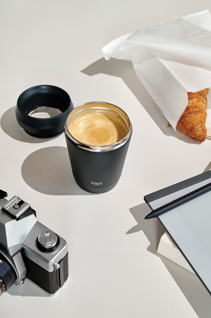 Taza personalizada Topl To Go de acero reciclado con tapa 360 patentada - Termos personalizados - Regalo Promocional Personalizado - imagen 6