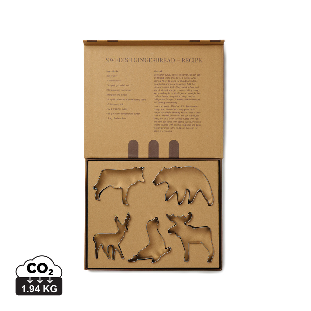 Set 5 cortadores de galletas personalizado VINGA Nordic - Otros accesorios cocina - Regalo Promocional Personalizado