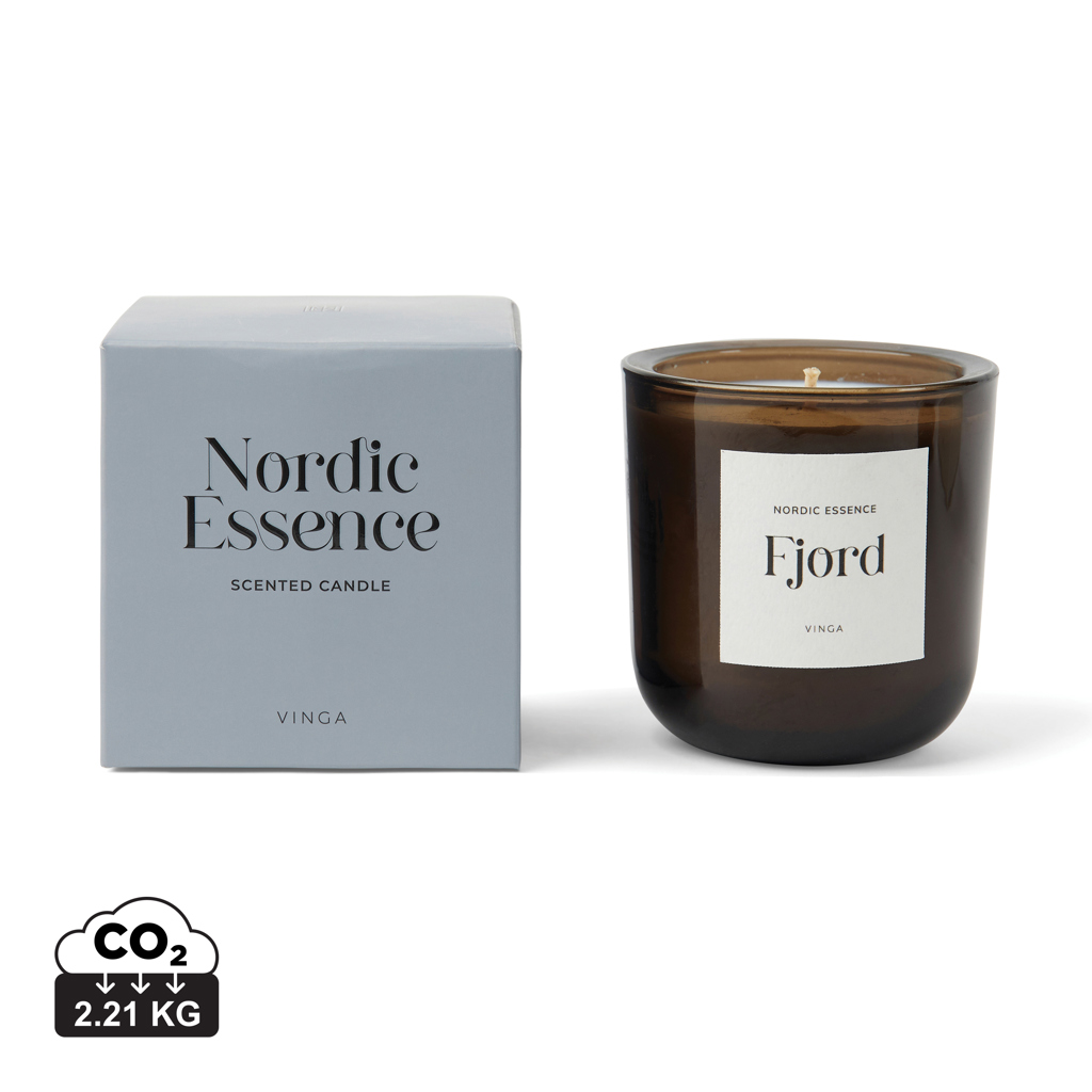 Vela personalizada grande VINGA de cera de soja perfumada - Velas personalizadas - Regalo Promocional Personalizado