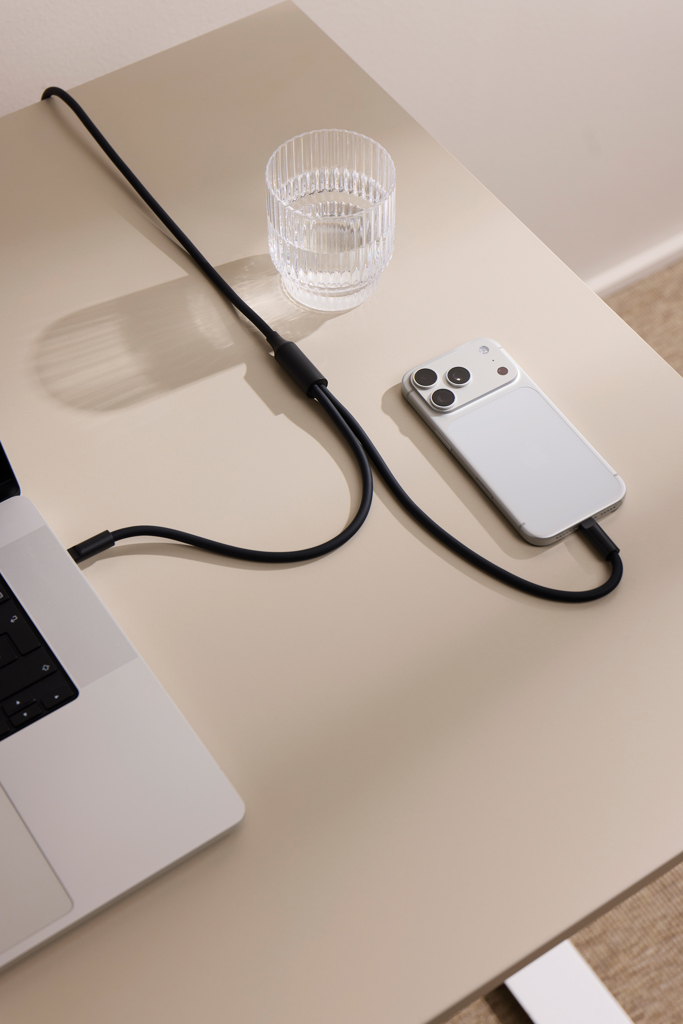 Cable de carga múltiple de silicona VINGA Baltimore (C+2C) - Tecnología - Regalo Promocional Personalizado - imagen 3