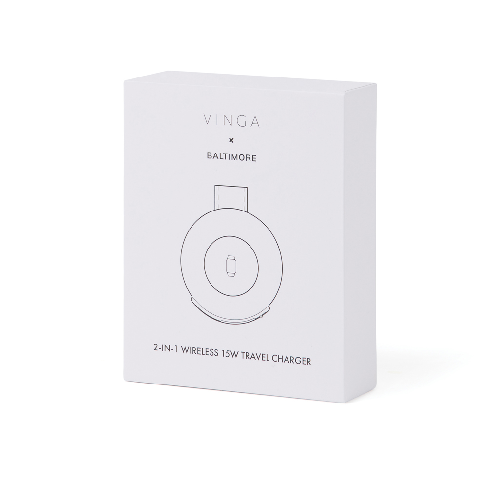 Cargador inalámbrico 2 en 1 VINGA Baltimore RCS 15W - Tecnología - Regalo Promocional Personalizado - imagen 3