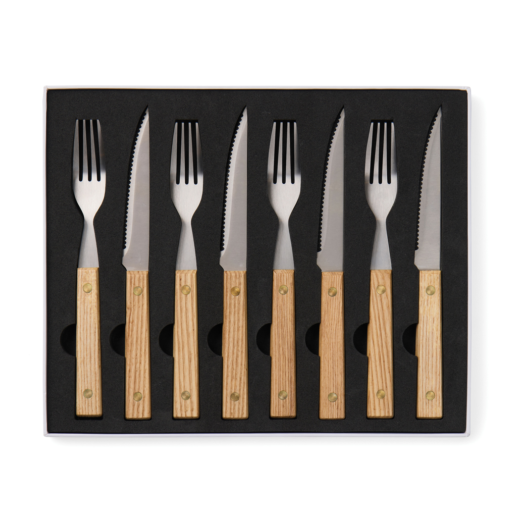Set de cubiertos personalizado VINGA Paso para barbacoa de madera FSC y acero - Otros accesorios cocina - Regalo Promocional Personalizado - imagen 7