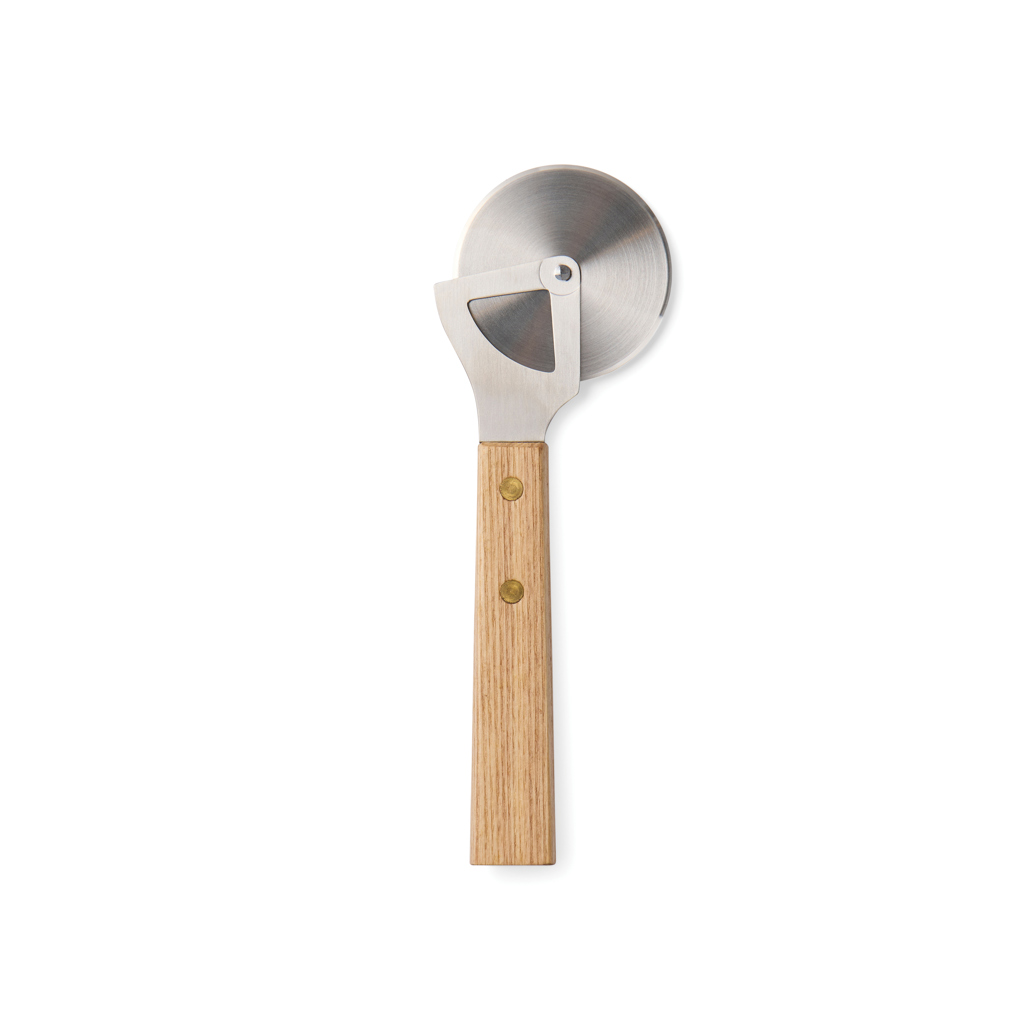 Cortador de pizza personalizado VINGA Paso de madera FSC y acero inoxidable - Otros accesorios cocina - Regalo Promocional Personalizado - vista alternativa