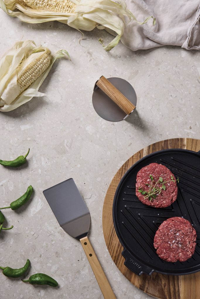 Prensa hamburguesa personalizada VINGA Paso hamburguesas de acero inoxidable y madera FSC - Otros accesorios cocina - Regalo Promocional Personalizado - imagen 5