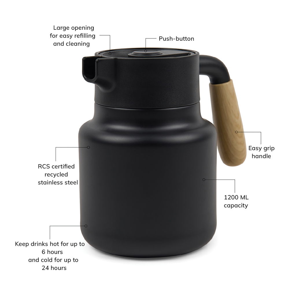 Jarra personalizada VINGA Arbe de acero inoxidable reciclado RCS de 1200ml - Tazas y vasos personalizados - Regalo Promocional Personalizado - imagen 4