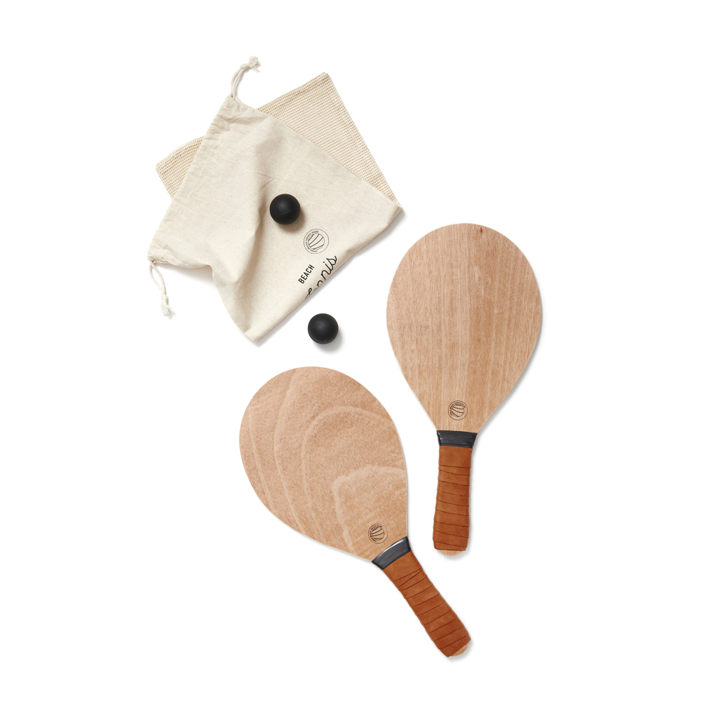 Juego tenis de playa personalizado VINGA Colos de madera de álamo - Regalos Premium - Regalo Promocional Personalizado - vista alternativa