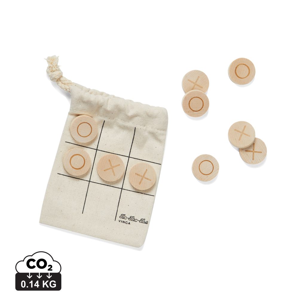 Mini juego tres en raya personalizado VINGA de madera FSC - Regalos Premium - Regalo Promocional Personalizado