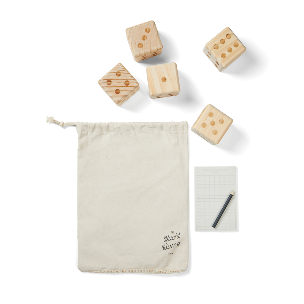 Juego de dados personalizado VINGA de madera FSC - Verano - Regalo Promocional Personalizado - vista alternativa