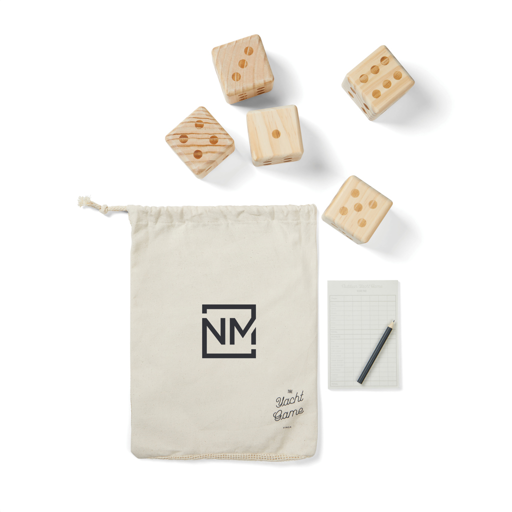 Juego de dados personalizado VINGA de madera FSC - Verano - Regalo Promocional Personalizado - imagen 4