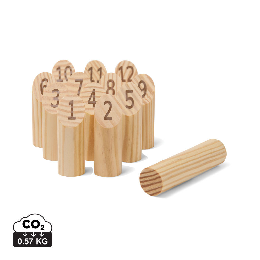 Mini juego de números personalizado VINGA Muge de madera FSC - Verano - Regalo Promocional Personalizado