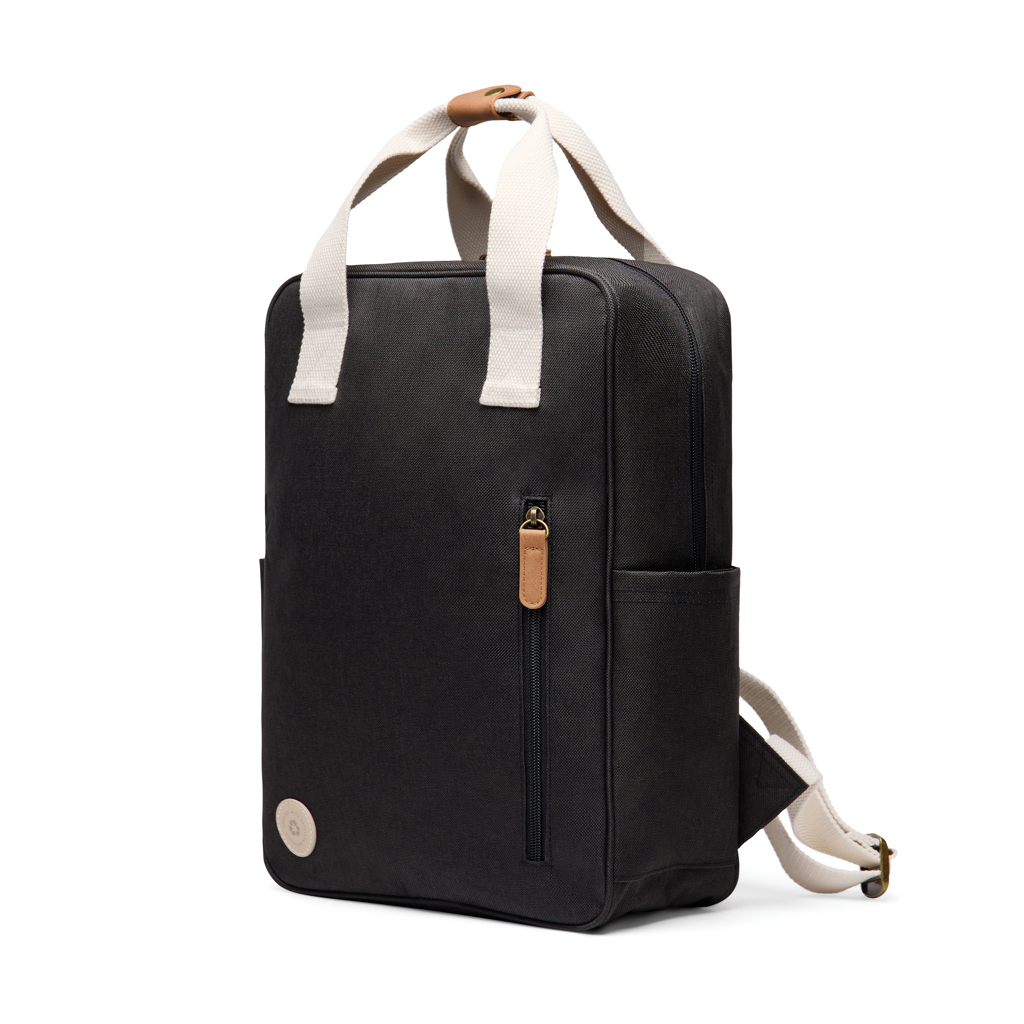 Mochila personalizada VINGA Sortino de poliéster reciclado RCS con detalles contraste - Regalos Premium - Regalo Promocional Personalizado - vista alternativa