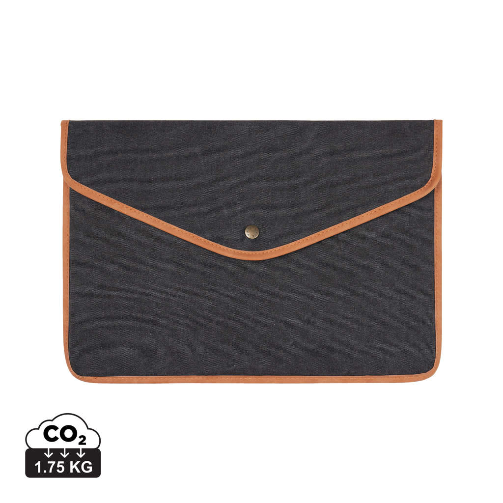 Funda para portátil 14"  personalizada VINGA Bosler de lona reciclada GRS - Regalos Premium - Regalo Promocional Personalizado
