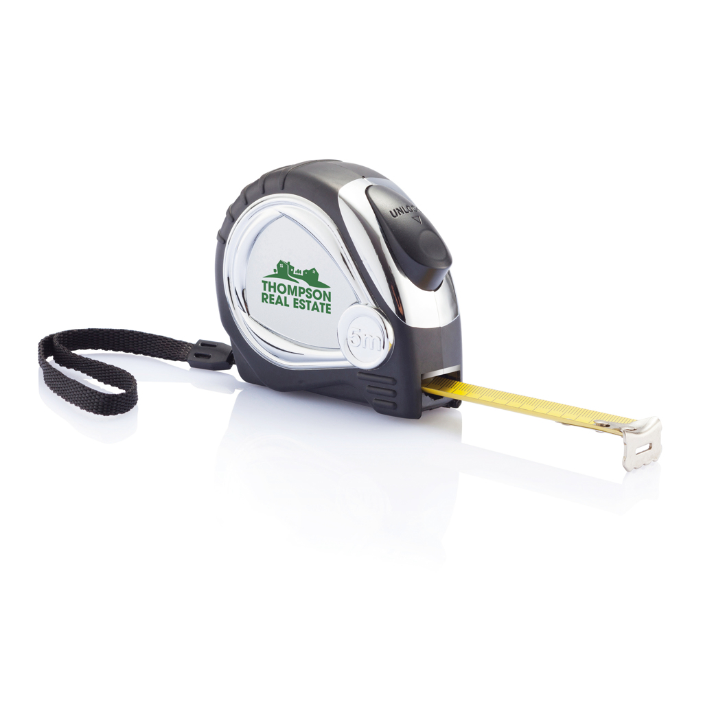 Flexómetro personalizado cromado auto stop de ABS de 5m/19mm - Herramientas, bricolaje y automóvil - Regalo Promocional Personalizado - imagen 5