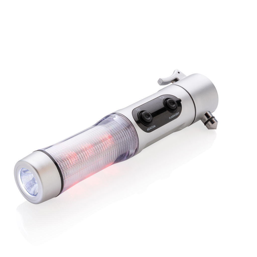 Luz emergencia con martillo rompe-ventanas multifunción personalizada - Linternas personalizadas - Regalo Promocional Personalizado - vista alternativa