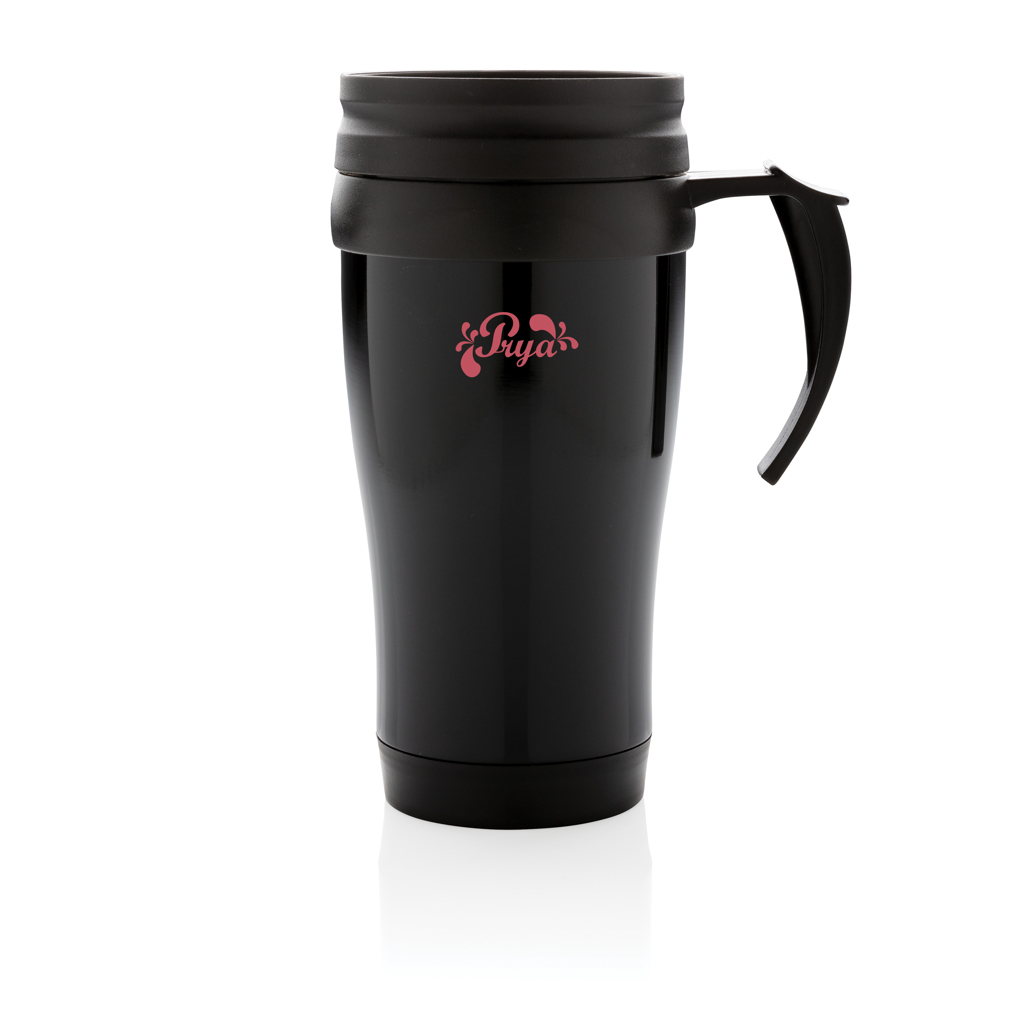 Taza de acero inoxidable personalizada con asa ABS negro - Tazas y vasos personalizados - Regalo Promocional Personalizado - imagen 8