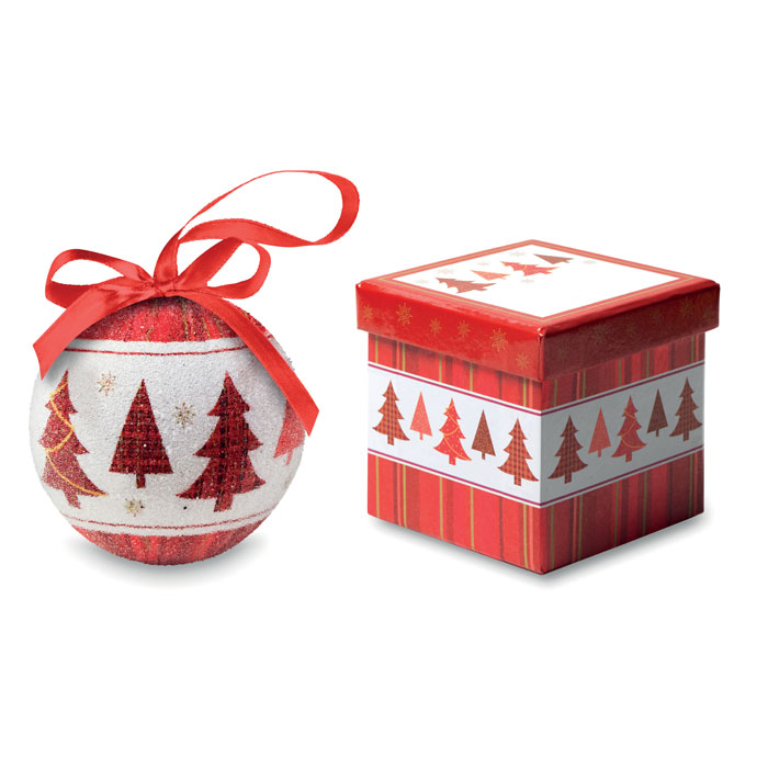 Bola navideña Snowy con caja decorada