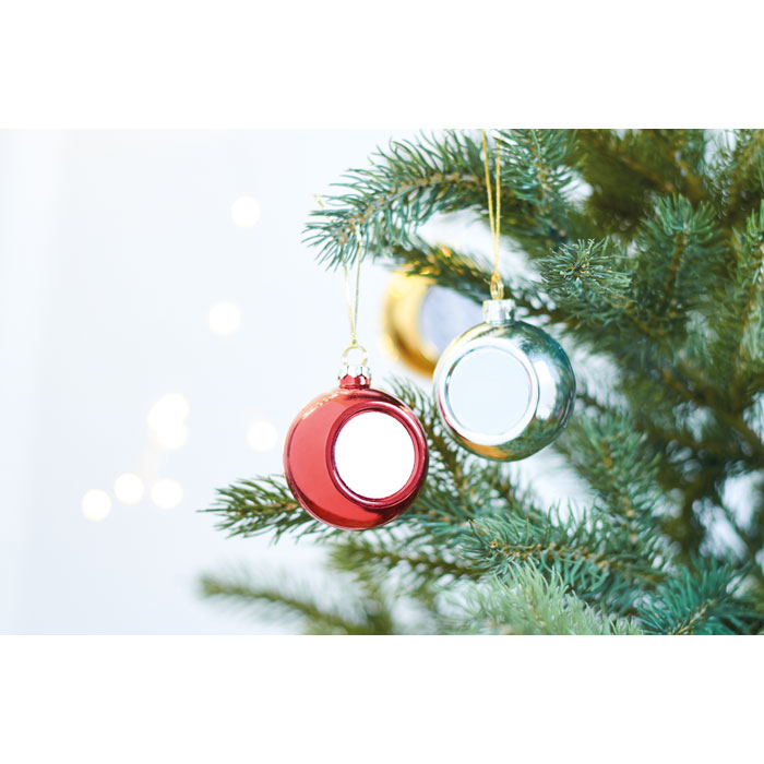 Bola navideña Happy Ball con placa para sublimación - Navidad - Regalo Promocional Personalizado - imagen 4