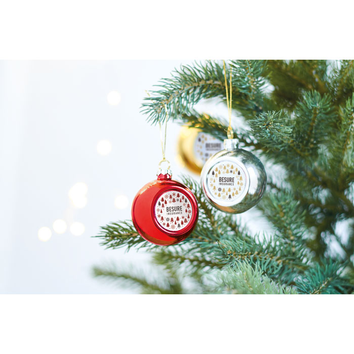 Bola navideña Happy Ball con placa para sublimación - Navidad - Regalo Promocional Personalizado - imagen 7