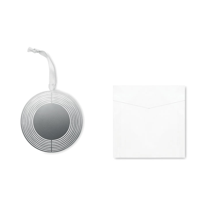 Colgante Buno redondo de acero inoxidable - Navidad - Regalo Promocional Personalizado - vista alternativa