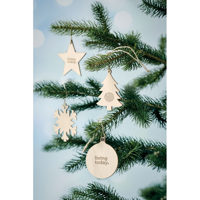 Colgante Baly redondo en MDF con yute - Navidad - Regalo Promocional Personalizado - imagen 4