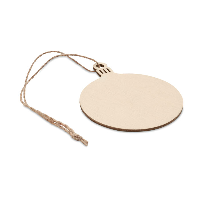 Colgante Baly redondo en MDF con yute - Navidad - Regalo Promocional Personalizado - vista alternativa