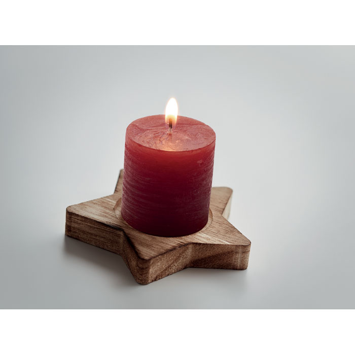 Portavelas Lotus de madera con vela aromática - Navidad - Regalo Promocional Personalizado - imagen 8