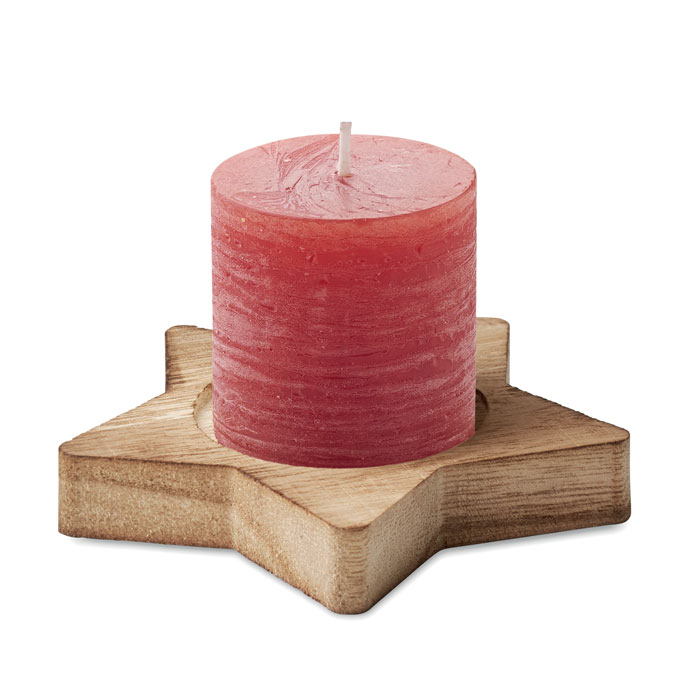 Portavelas Lotus de madera con vela aromática - Navidad - Regalo Promocional Personalizado - imagen 7