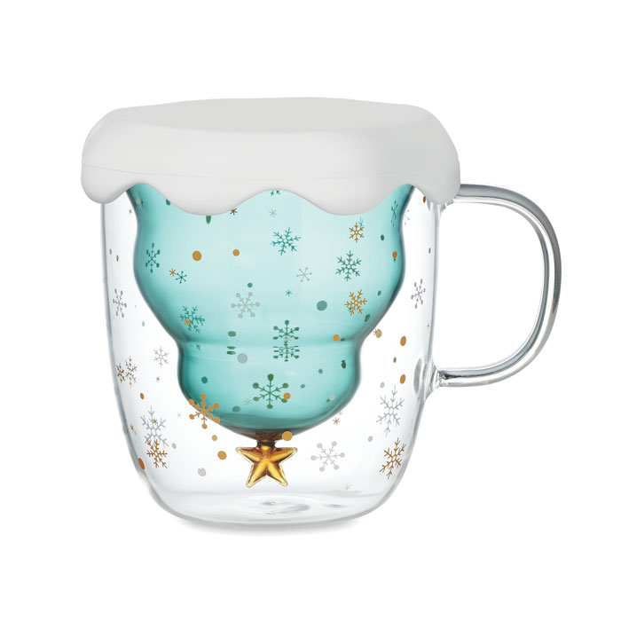 Taza Verde borosilicato doble pared 250ml