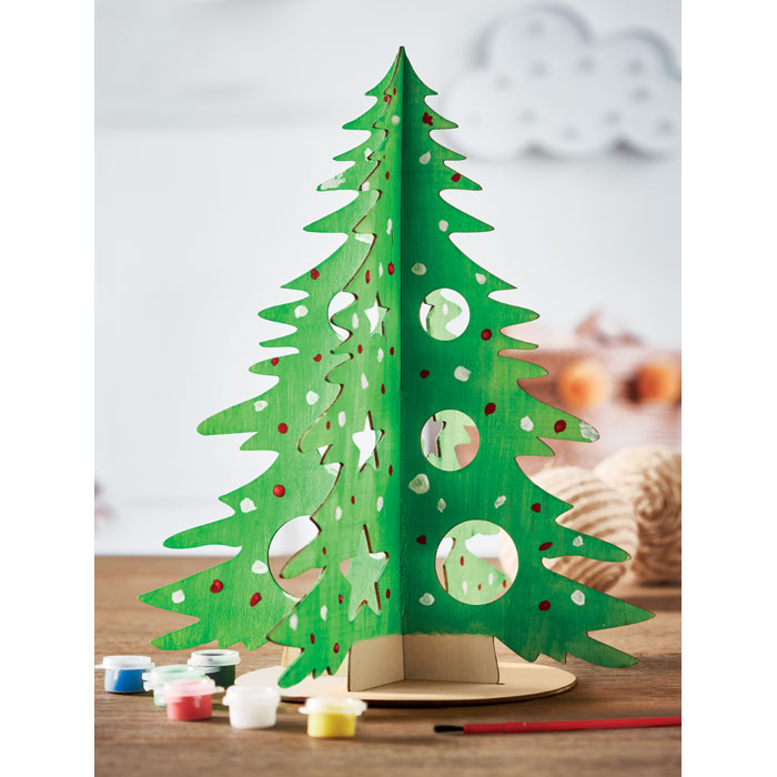 Árbol DIY Tree and Paint de madera para pintar - Navidad - Regalo Promocional Personalizado - imagen 7