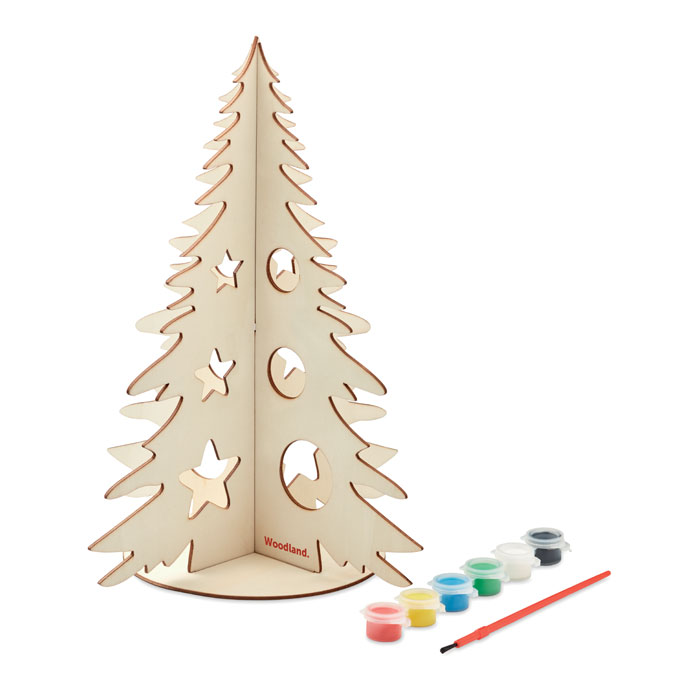 Árbol DIY Tree and Paint de madera para pintar - Navidad - Regalo Promocional Personalizado - imagen 6