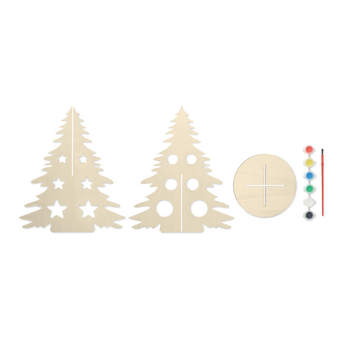 Árbol DIY Tree and Paint de madera para pintar - Navidad - Regalo Promocional Personalizado - imagen 3