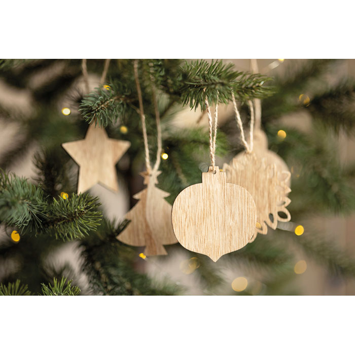 CHRISET Adornos navideños de madera - Navidad - Regalo Promocional Personalizado - imagen 6
