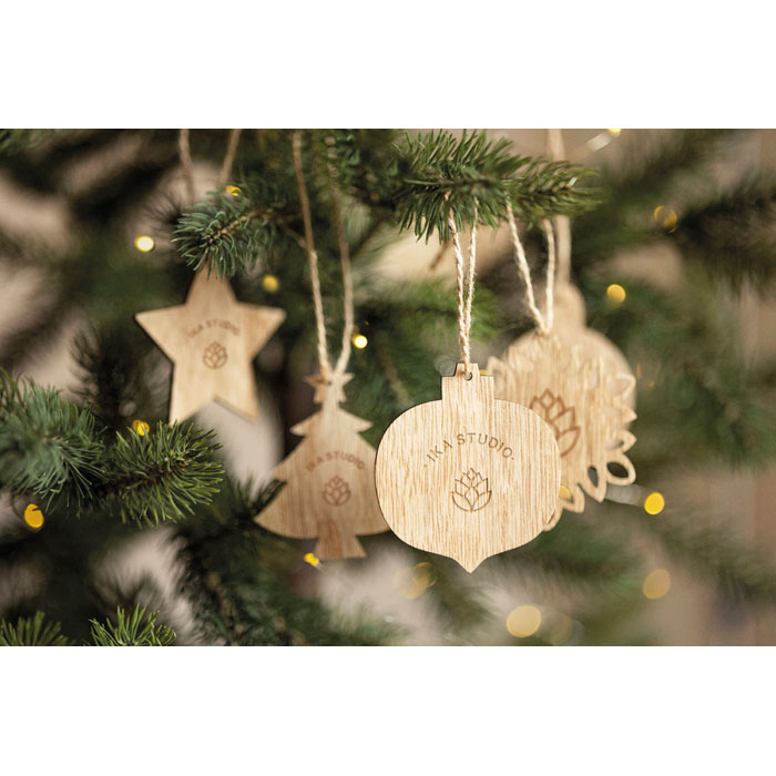 CHRISET Adornos navideños de madera - Navidad - Regalo Promocional Personalizado - imagen 7