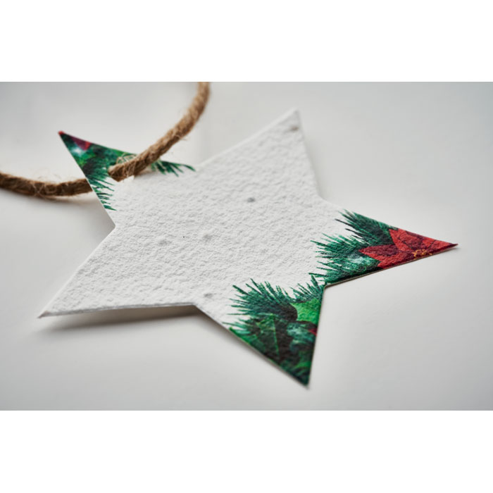 STARSEED Adorno navideño papel semillas - Navidad - Regalo Promocional Personalizado - imagen 4
