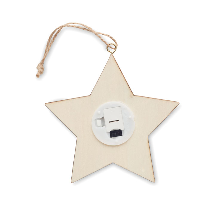 STARLIGHT Estrella de MDF con luz - Navidad - Regalo Promocional Personalizado - imagen 2