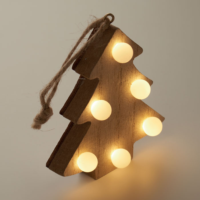 Árbol Lulie madera con luces LED - Navidad - Regalo Promocional Personalizado - imagen 5