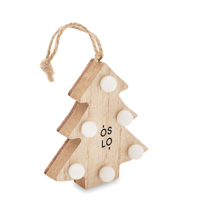 Árbol Lulie madera con luces LED - Navidad - Regalo Promocional Personalizado - imagen 4