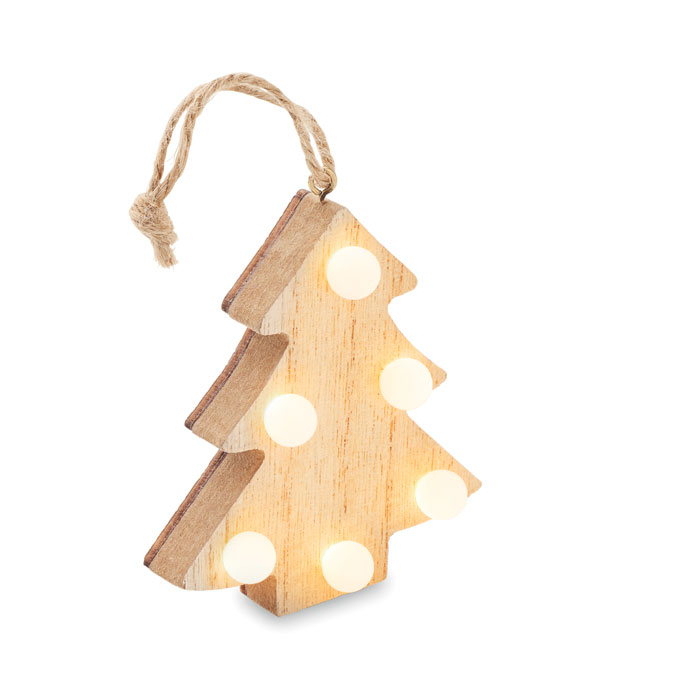 Árbol Lulie madera con luces LED - Navidad - Regalo Promocional Personalizado - imagen 3
