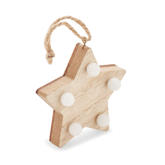 LALIE Estrella de madera con luces