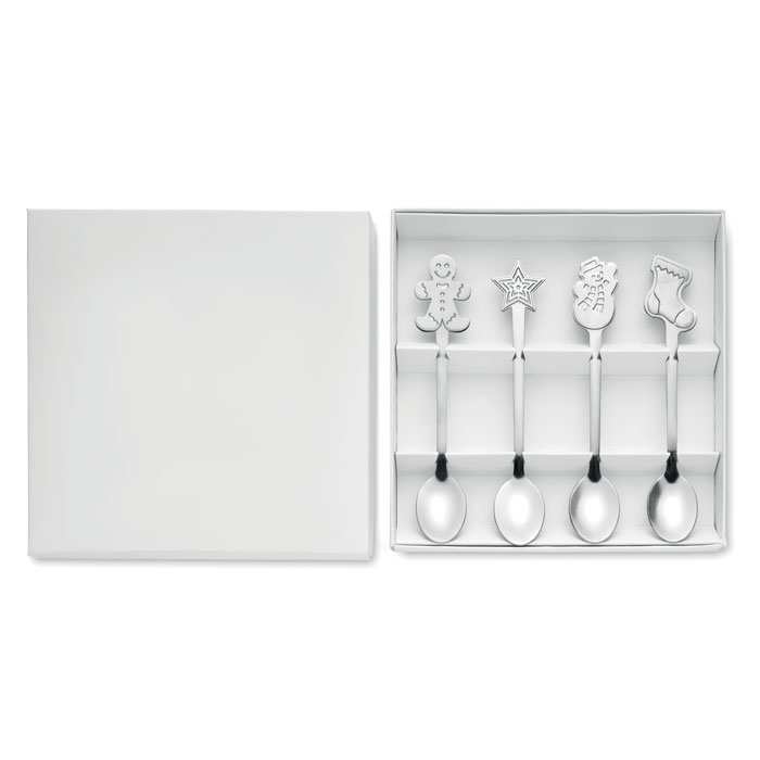 CHIP SET Set 4 cucharas de té navideñas - Packs de regalo personalizado - Regalo Promocional Personalizado - vista alternativa