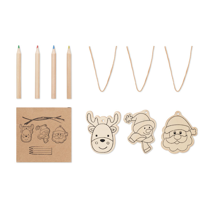 FUNCOOL Set adornos madera y dibujar